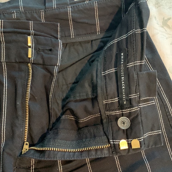 WHBM Pinstripe high-rise, belted paper bag 5” short - Picture 7 of 8